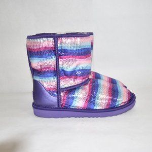 UGG Classic II Rainbow Sequin Boot winter GIRL 6 women 7  (SE24)